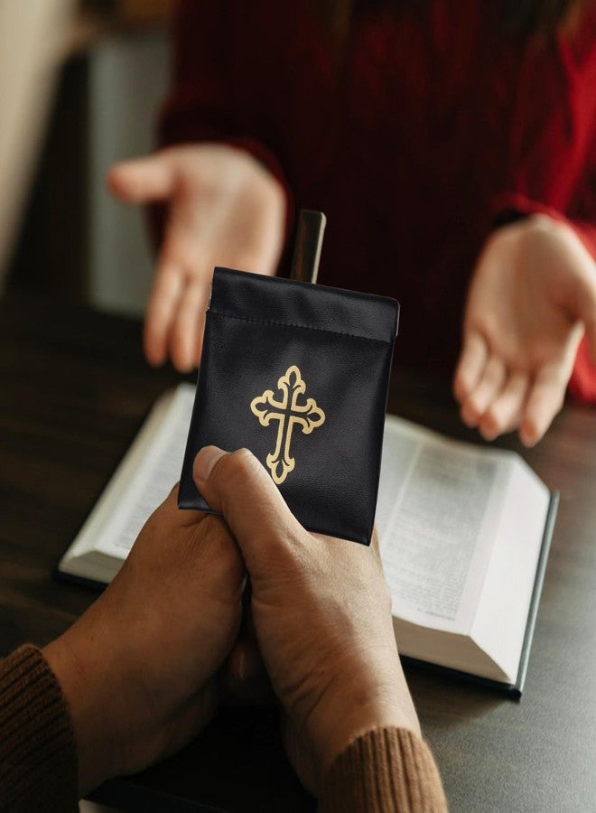 KONIDUN 4Pcs Rosary Pouch Catholic with Gold Cross PU Leather - Rosary Case Holder with Magnetic Top Bag for Women Men Coin Purses, Ideal for Catholic Faithful Travel Christmas(Classic Colors) - Image 4